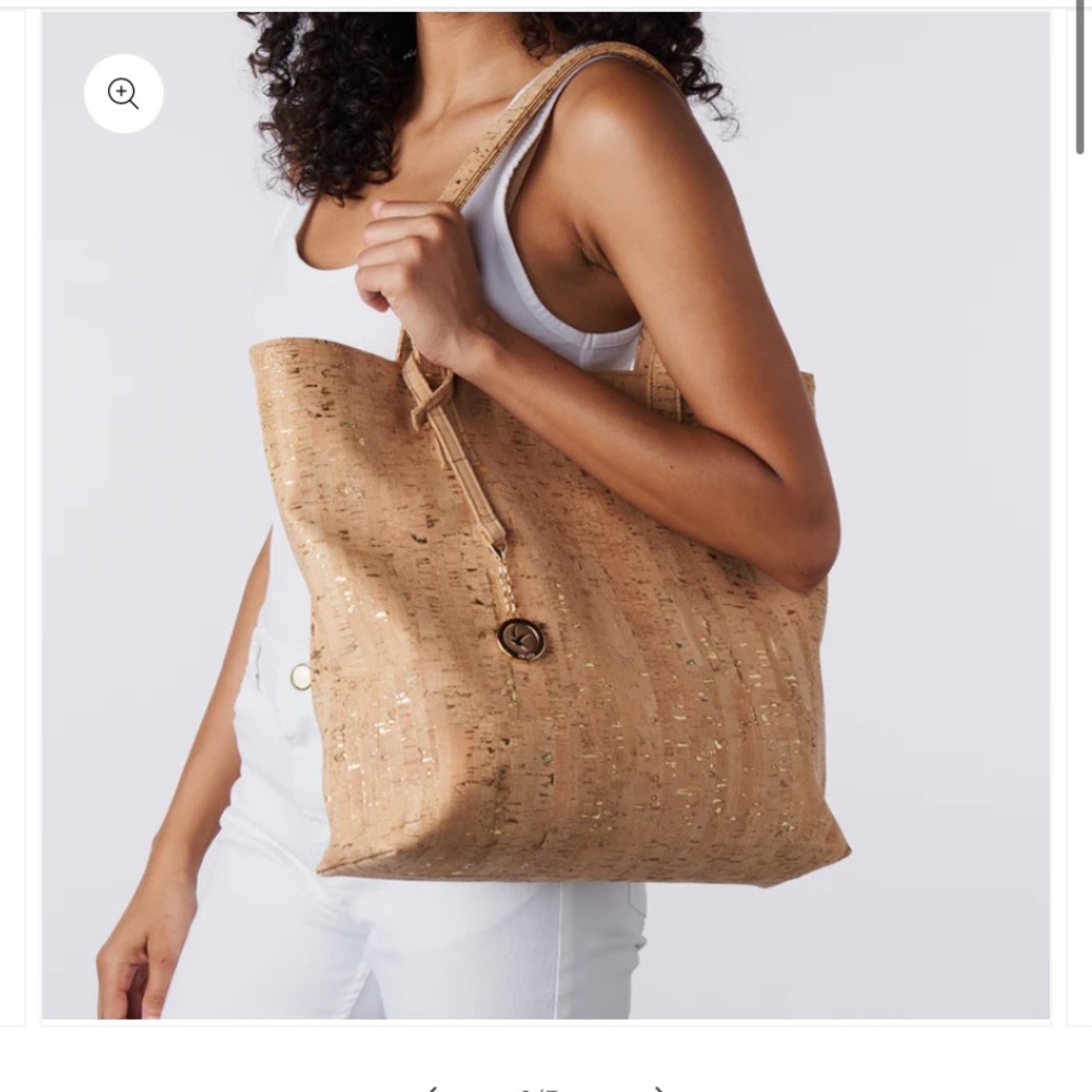 NWT Vegan Gold Speckled Cork Bag from Svala